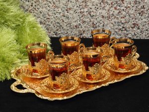 Gray Color Tea Set For Six